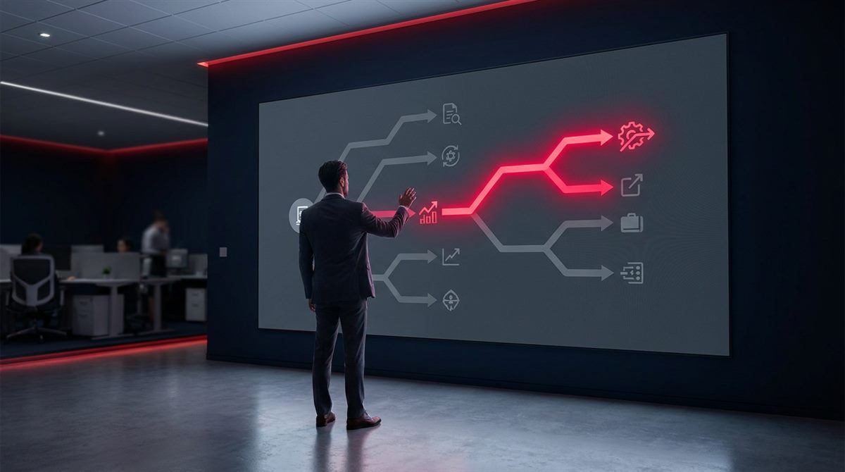 Entscheidungsbaum: der passende Automatisierungsweg wird hervorgehoben