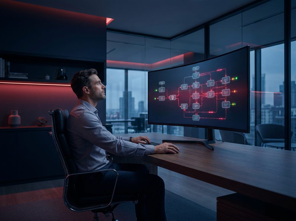 Systemlandschaft mit Datenpipelines zwischen den Systemen